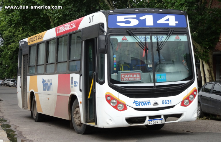 Agrale MA 15.0 - Metalpar Tronador Nueva Generación - UT Larrazabal , Autobuses Bs.As.
AC 594 IG

Línea 514 (Pdo. Alte. Brown), interno 5631
