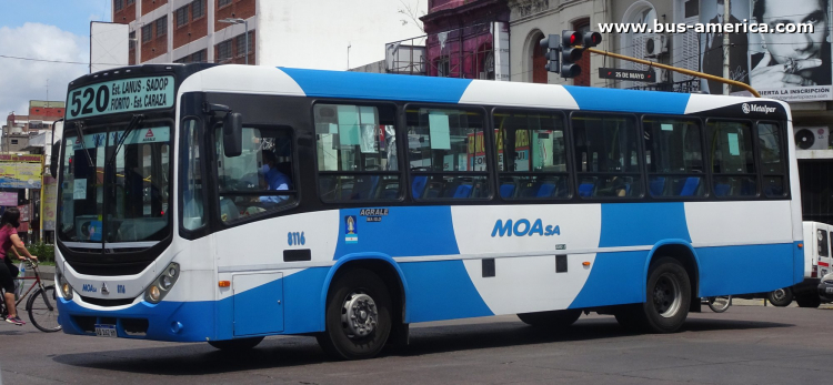 Agrale MA 15.0 LE - Metalpar Tronador Nueva Generación - MOA
AD 162 HM

Línea 520 (Pdo. Lanús), unidad 8116
