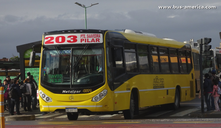 Mercedes-Benz O 500 U - Metalpar Iguazú Nueva Generación - Azul
AC 097 GI
[url=https://bus-america.com/galeria/displayimage.php?pid=519811]https://bus-america.com/galeria/displayimage.php?pid=51981[/url]

Línea 203 (Prov. Buenos Aires), interno 4071
