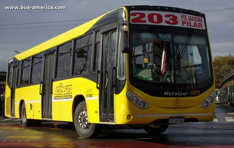 Mercedes-Benz O 500 U - Metalpar Iguazú Nueva Generación - Azul
AC 097 GI
[url=https://bus-america.com/galeria/displayimage.php?pid=519810]https://bus-america.com/galeria/displayimage.php?pid=51980[/url]

Línea 203 (Prov. Buenos Aires), interno 4071
