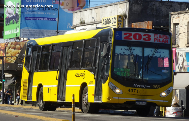 Mercedes-Benz O 500 U - Metalpar Iguazú Nueva Generación - Azúl
AC 097 GI
[url=https://bus-america.com/galeria/displayimage.php?pid=56138]https://bus-america.com/galeria/displayimage.php?pid=56138[/url]

Línea 203 (Buenos Aires), interno 4071
