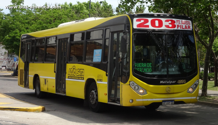 Mercedes-Benz O 500 U - Metalpar Iguazú Nueva Generación - Azúl
AC 097 GB

Línea 203 (Buenos Aires), interno 4074
