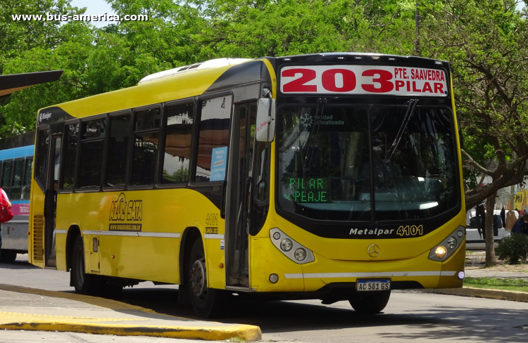 Mercedes-Benz O 500 U - Metalpar Iguazú Nueva Generación - Azúl
AC 581 GS

Línea 203 (Buenos Aires), interno 4101
