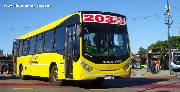 Mercedes-Benz O 500 U - Metalpar Iguazú Nueva Generación - Azúl
AC 768 BM

Línea 203 (Buenos Aires), interno 4130
