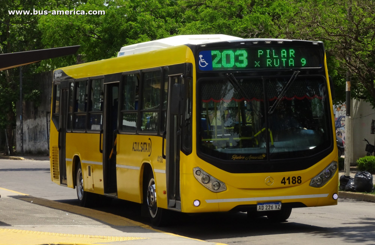 Mercedes-Benz O 500 U - Metalpar Iguazú Nueva Generación - Azúl
AD 226 XZ
[url=https://bus-america.com/galeria/displayimage.php?pid=56148]https://bus-america.com/galeria/displayimage.php?pid=56148[/url]

Línea 203 (Buenos Aires), interno 4188
