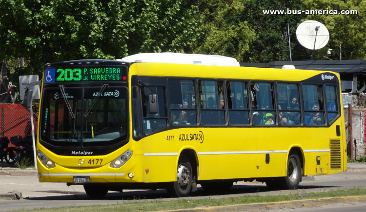 Mercedes-Benz O 500 U - Metalpar Iguazú Nueva Generación - Azúl
AD 254 AG

Línea 203 (Buenos Aires), interno 4177
