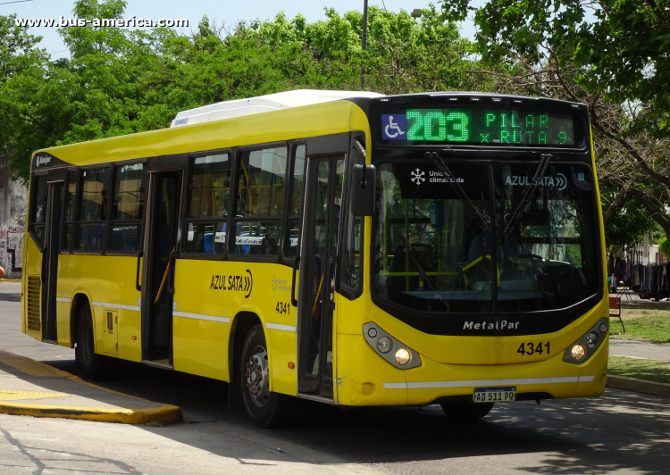 Mercedes-Benz O 500 U - Metalpar Iguazú Nueva Generación - Azúl
AD 511 PQ

Línea 203 (Prov. Buenos Aires), interno 4341
