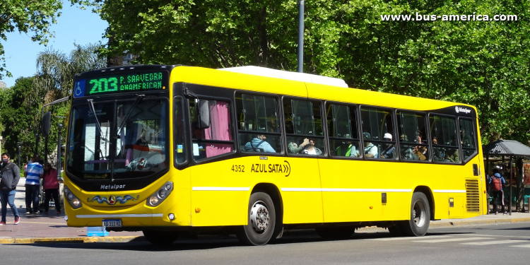 Mercedes-Benz O 500 U - Metalpar Iguazú Nueva Generación - Azúl
AD 312 MZ

Línea 203 (Prov. Buenos Aires), interno 4352

