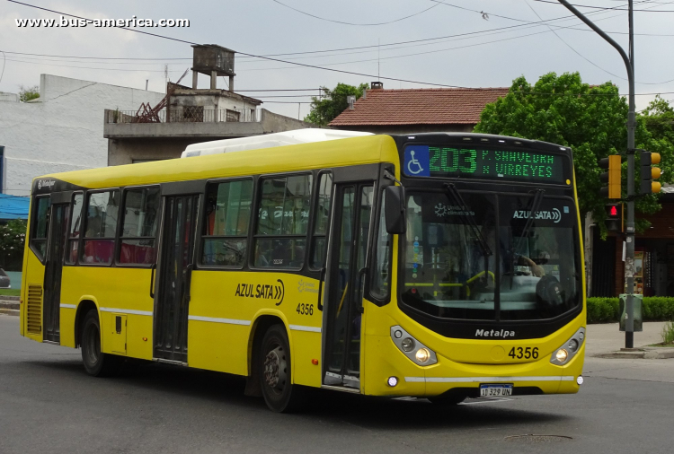 Mercedes-Benz O 500 U - Metalpar Iguazú Nueva Generación - Azúl
AD 329 UN

Línea 203 (Prov. Buenos Aires), interno 4356
