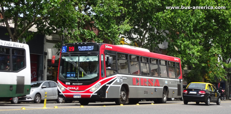 Mercedes-Benz O 500 U - Metalpar Iguazú 2010 - ERSA , MOSSA
AC 037 UQ

Línea 19 (Buenos Aires), interno 3770
