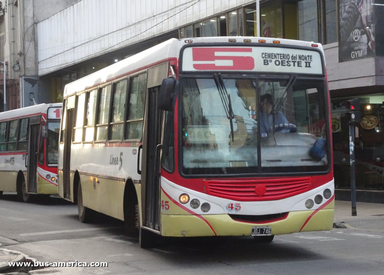 Mercedes-Benz OF 1418 - Metalpar Tronador 2010 - Ttes.Asociados UTE
JOJ 746

Línea 5 (S.M.Tucumán), interno 45
