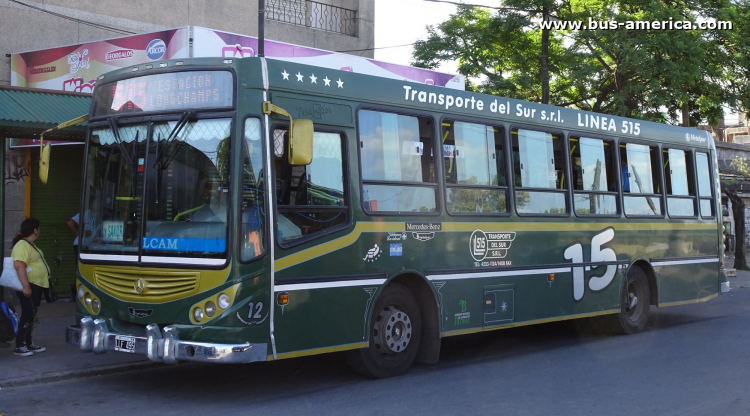 Mercedes-Benz OF 1418 - Metalpar Tronador 2010 - Transp. Del Sur
LLF 495
[url=https://bus-america.com/galeria/displayimage.php?pid=52849]https://bus-america.com/galeria/displayimage.php?pid=52849[/url]

Línea 515 (Pdo. A.Brown), interno 12
