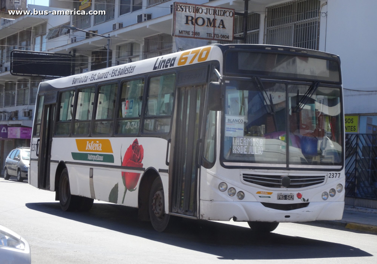 Mercedes-Benz OF 1418 - Metalpar Tronador 2010 - Isleña Metropolitana
PKG 642

Línea 670 (Pdo. San Martín), interno 2377
