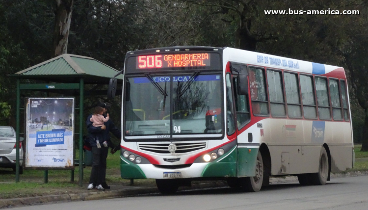 Mercedes-Benz OF 1621 - Metalpar Tronador 2010 - ETDel Sur
AB 405 FH

Línea 506 (Pdo. Alte. Brown), interno 94
