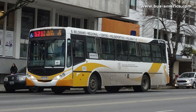 Mercedes-Benz OF 1621 - Metalpar Tronador 2010 - Línea Amarillo , 25 de Mayo
AB 450 UG

Línea 571 (Mar del Plata), interno 251
