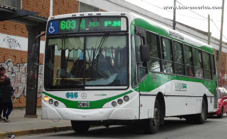 Mercedes-Benz OH 1618 L SB - Metalpar Iguazú 2010 - MOQSA
JWD 029

Línea 603 (Pdo. Berazategui), interno 646
