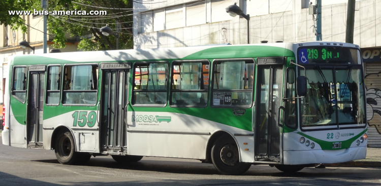 Mercedes-Benz OH 1618 L SB - Metalpar Iguazú 2010 - MOQSA
JWV 056

Línea 219 (Prov. Buenos Aires), interno 22
Ex línea 159 (Buenos Aires), interno 22
