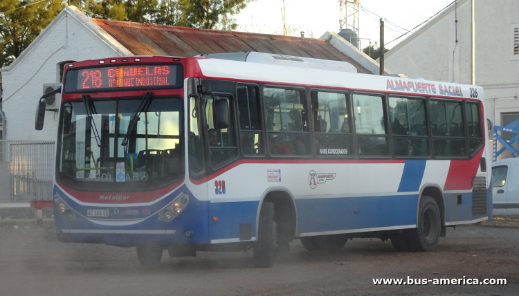 Mercedes-Benz OH 1621 L SB - Metalpar Iguazú Nueva Generación - Almafuerte 
AC 188 VD
[url=https://bus-america.com/galeria/displayimage.php?pid=57556]https://bus-america.com/galeria/displayimage.php?pid=57556[/url]

Línea 218 (Prov. Buenos Aires), interno 326
