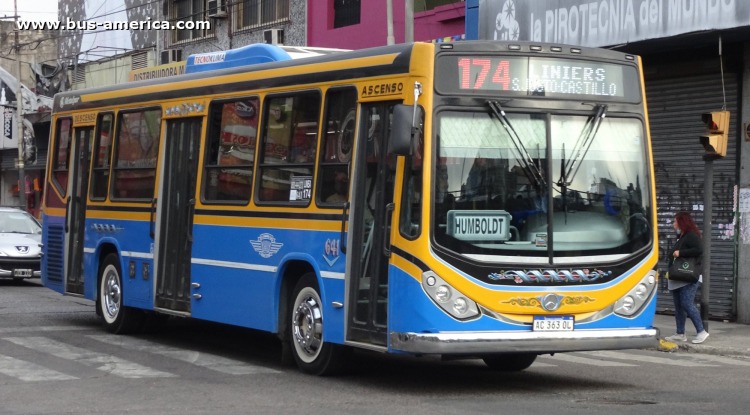 Mercedes-Benz OH 1621 L SB - Metalpar Iguazú Nueva Generación - La Cabaña
AC 363 OL

Línea 174 (Buenos Aires), interno 641
