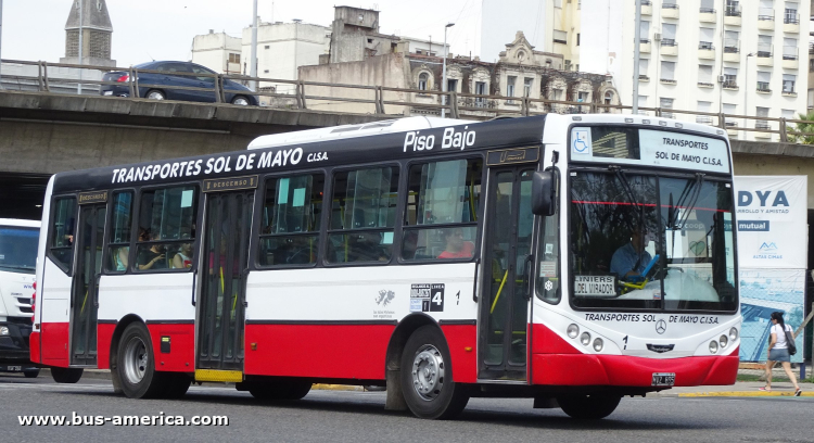 Mercedes-Benz OH 1718 L SB - Metalpar Iguazú 2010 - Sol de Mayo
MVZ 895

Línea 4 (Buenos Aires), interno 1
