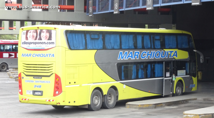 Scania K 400 B - Metalsur Starbus 3 405 - Mar Chiquita
AC 237 VJ
[url=https://bus-america.com/galeria/displayimage.php?pid=57207]https://bus-america.com/galeria/displayimage.php?pid=57207[/url]

Mar Chiquita (Prov. Córdoba), patente provincial 2362, interno 3518
