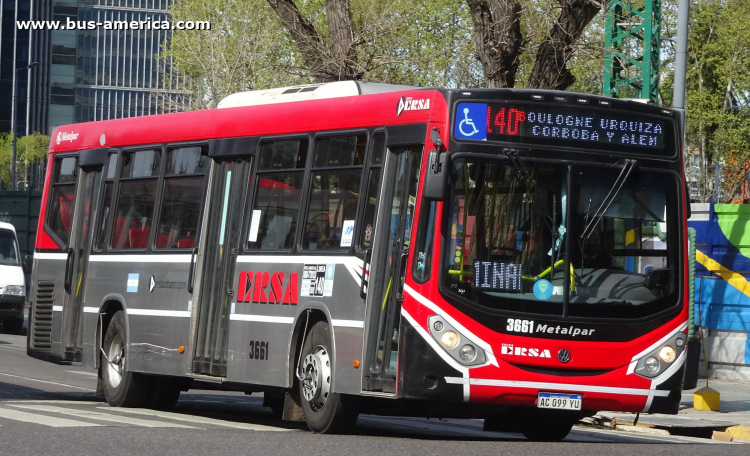 Volkswagen 18.280 OT LE - Metalpar Iguazú Nueva Generación PH 118 - ERSA
AC 099 YU

Línea 140 (Buenos Aires), interno 3661
