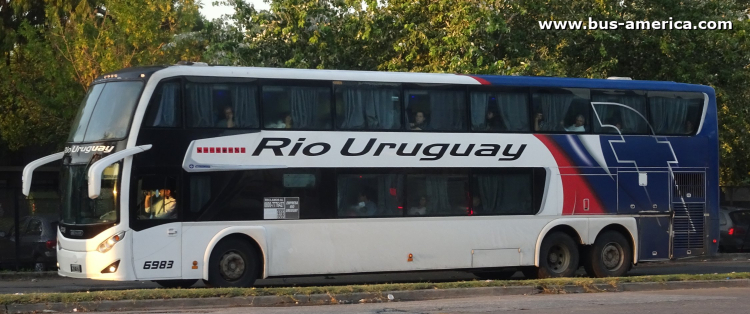 Metalsur Starbus 2 405 , reformado a Starbus 3 - Río Uruguay
Río Uruguay, interno 6983
Ex Flechabus

