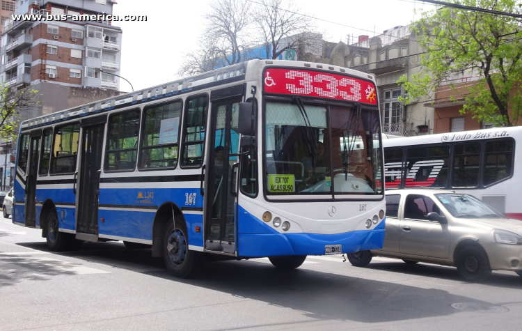 Mercedes-Benz OH 1618 L SB - Metalpar Iguazú 2010 PH 66 - Cía.Noroeste 
MNR 324
[url=https://bus-america.com/galeria/displayimage.php?pid=70983]https://bus-america.com/galeria/displayimage.php?pid=70983[/url]

Línea 333 (ramal ex 707 Amarillo - Prov.Buenos Aires , dentro del partido de San isidro), interno 167


Hoy 5 de octubre de 2026 retornó la línea 333, tomado los recorridos provisorios que integraron en la línea 343 durante cuatro meses, fragmentos de las desaparecidas líneas 707, 407 y la propia 333. Paradojicamente este recorrido que integra la ex 707, deberia tener dicho número, pues no sale del partido de San Isidro
