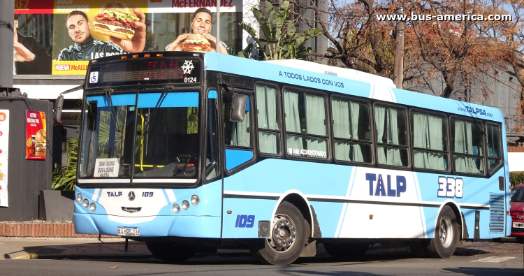 Mercedes-Benz OH 1621 L SB - Metalpar Iguazú 2010 PH 102 - TALP
AA 595 DI

Línea 338 (Prov.Buenos Aires- dentro del partido de San Isidro), interno 109 (124)
Ex línea 273 (Prov. Buenos Aires), interno 124 (124)
