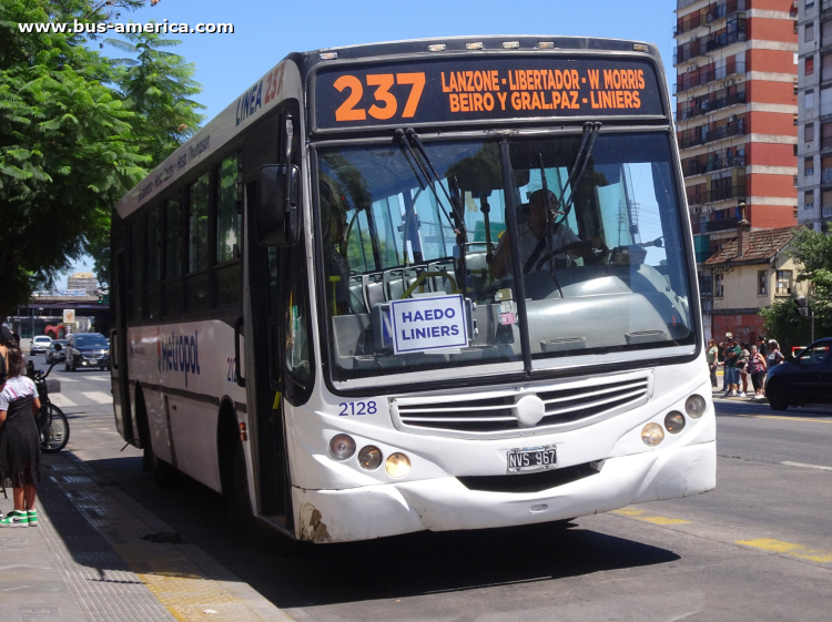 Mercedes-Benz OF 1418 - Metalpar Tronador 2010 - Metropol , La Isleña
NVS 967

Línea 237 "Est.Liniers-Haedo" (Buenos Aires, no autorizada - cumpliendo fraccionamiento línea 182), interno 2128
Línea 237 (Prov.Buenos Aires), interno 2128

Servicio provisorio por el fin de semana largo de Carnaval, del 14 de febrero, ante la supresión del servicio del ferrocarril Sarmiento entre Once y Haedo.
