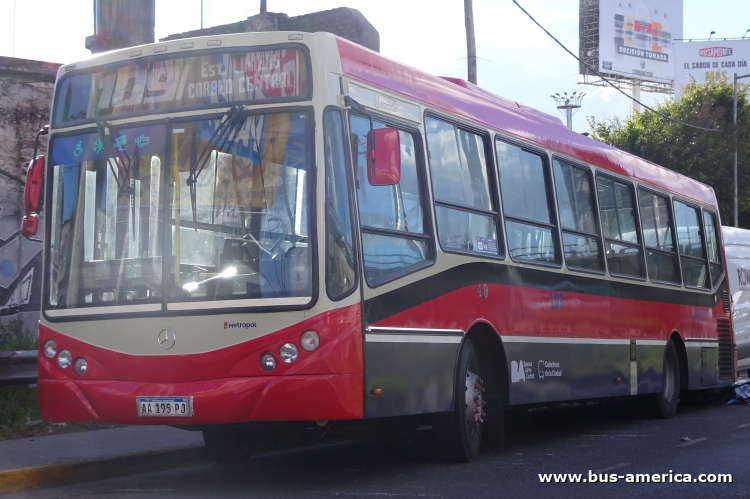 Mercedes-Benz O 500 U - Metalpar Iguazú 2010 PH 93 - Nueve de Julio , Metropol
AA 195 PJ
[url=https://bus-america.com/galeria/displayimage.php?pid=70892]https://bus-america.com/galeria/displayimage.php?pid=70892[/url]

Línea 109 (Buenos Aires), interno 49
Ex línea 182 (Buenos Aires), interno 1403


Primer repintado de Metropol, con los colores (bien) de la línea
