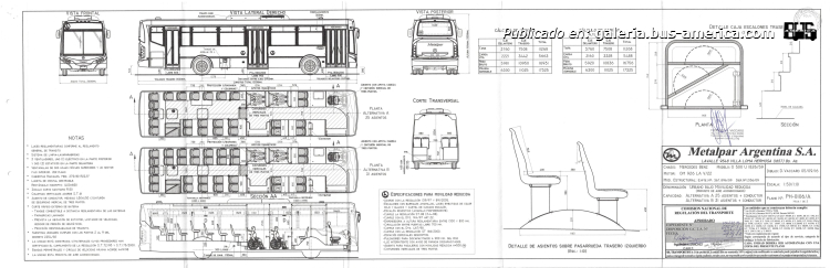 Mercedes-Benz O 500 U - Metalpar Iguazú PH 106
Plano de carrocería Metalpar (1423 de CNRT)
Extraído de la web CNRT

