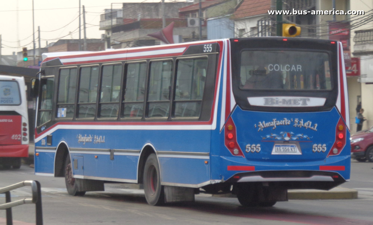 Mercedes-Benz OF 1621 - BiMet Corbus OF 1621 U - Almafuerte
AG 556 KT

Línea 622 (Pdo.La Matanza), interno 555
