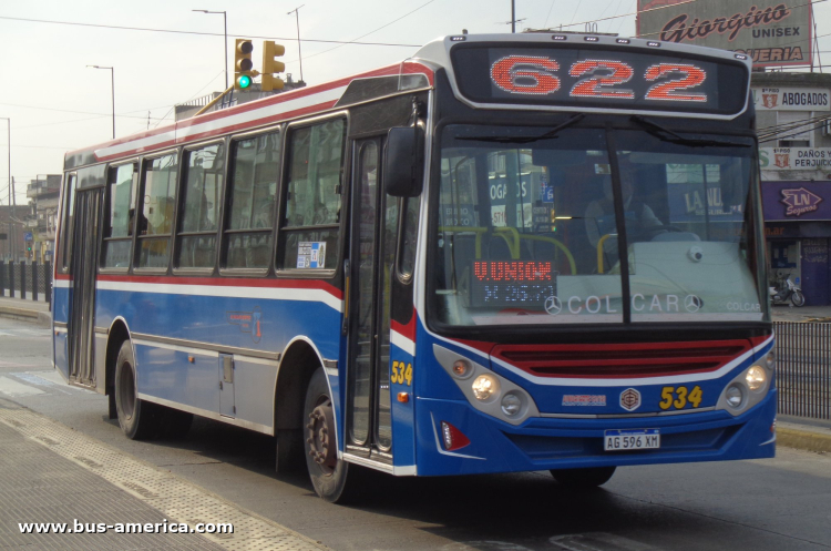 Mercedes-Benz OF 1621 - BiMet Corbus OF 1621 U - Almafuerte
AG 596 XM

Línea 622 (Pdo.La Matanza), interno 534
