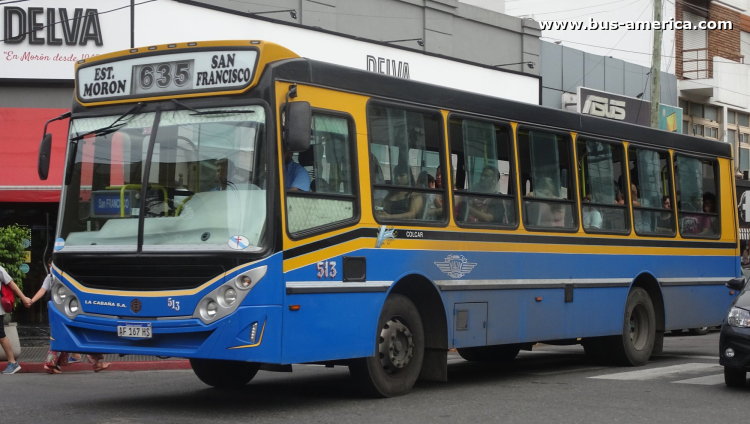 Mercedes-Benz OF 1621 - BiMet Corbus OF 1621 U - La Cabaña
AF 167 HS

Línea 635 (Part. Morón), interno 513
