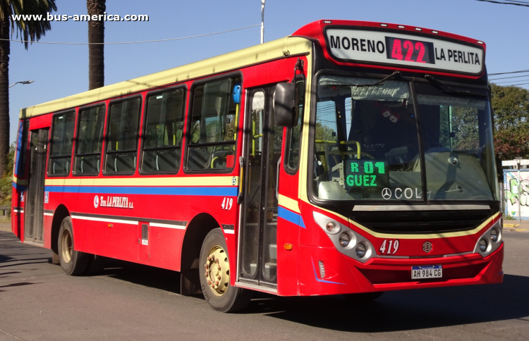 Mercedes-Benz OF 1621 - BiMet Corbus OF 1621 U - La Pelita
AH 984 CG

Línea 422 (Prov. Buenos Aires), interno 419
