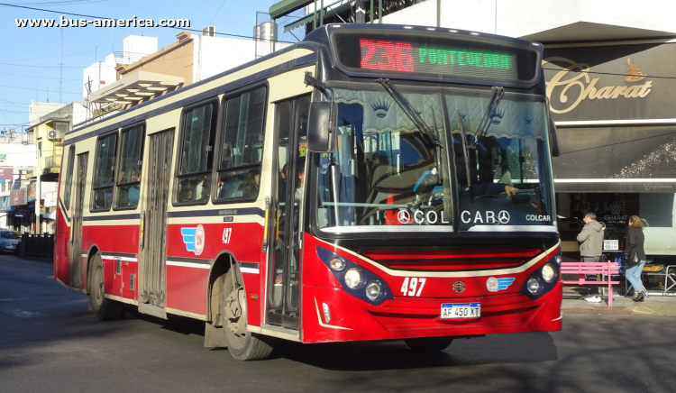 Mercedes-Benz OH 1621 L SB - BiMet - Emp.Linea 216
AF 450 XT

Línea 236 (Prov. Buenos Aires), interno 497
