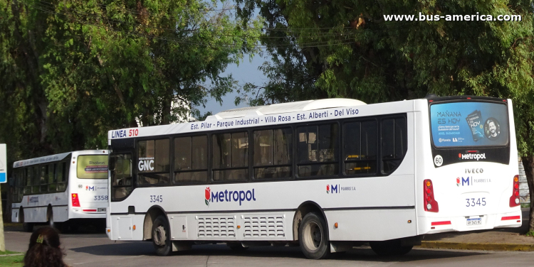 Iveco CC 170 G21 - Italbus Bello - Metropol , PilarBus
AH 545 HC

Línea 510 (Pdo.Pilar), interno 3345
