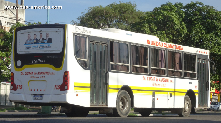 Mercedes-Benz OF 1519 - Italbus Bello - T.A.Ciudad de Alderetes
AB 129 DG

Línea 121 (Prov.Tucumán), interno 115
