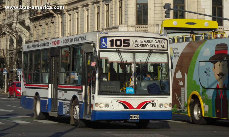 TATSA Puma D 10.5 - América
IVM 491

Línea 105 (Buenos Aires), interno 10
