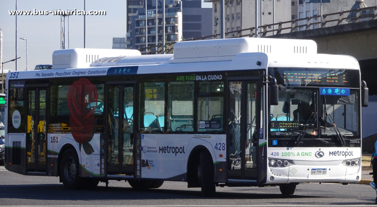 King Long XMQ6127G (en Argentina) - Metropol
AH 799 UX

Línea 151 (Buenos Aires), interno 428
