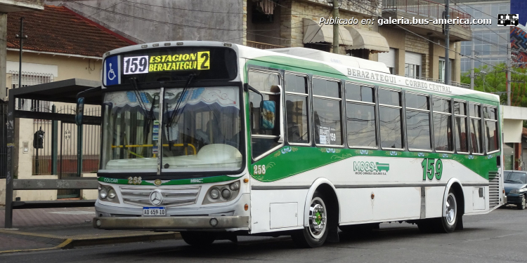 Mercedes-Benz O 500 U - La Favorita Favorito GR - MOQSA
AD 659 IO

Línea 159 (Buenos Aires), interno 258

