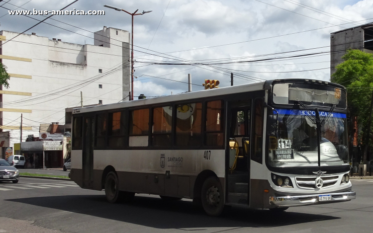 Mercedes-Benz OF 1621 - La Favorita Favorito GR - Municipalidad Santiago del Estero , Decano
AD 790 UH

Línea 119 (Santiago del Estero), interno 407
