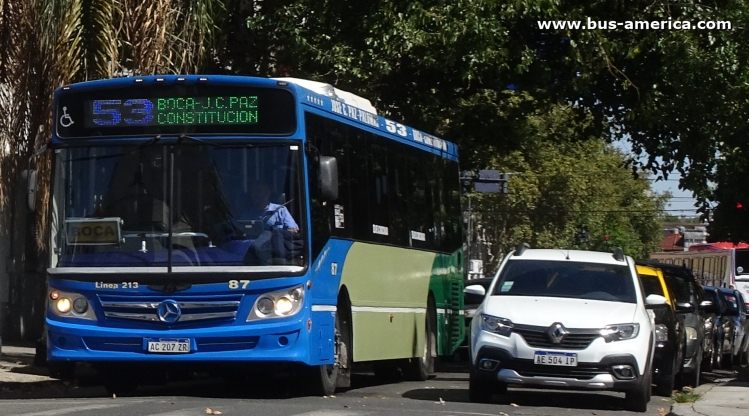 Mercedes-Benz OH 1721 L SB - La Favorita Favorito GR 96/2016 - Línea 213
AC 207 ZR

Línea 53 (Buenos Aires), interno 87
