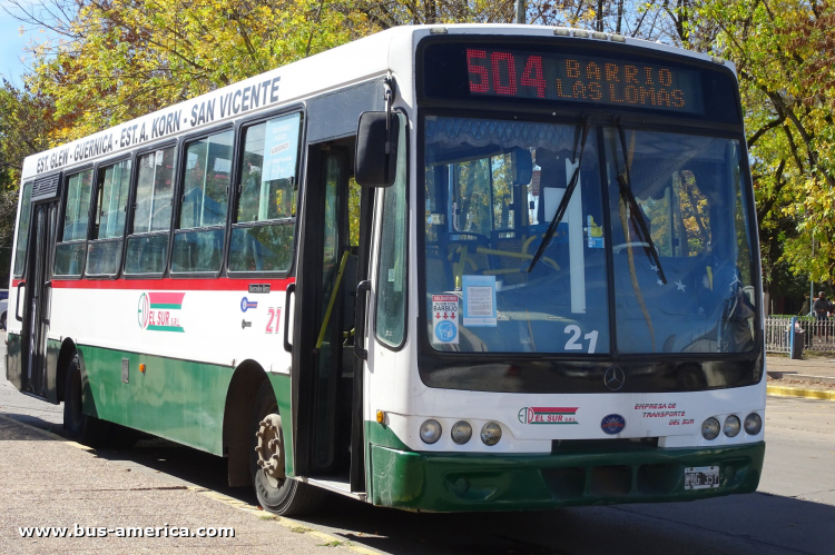 Mercedes-Benz OF 1418 - Nuovobus PH 0004 - E.T.Del Sur
MDG 357

Línea 504 (Pdo. P.Perón), interno 21
