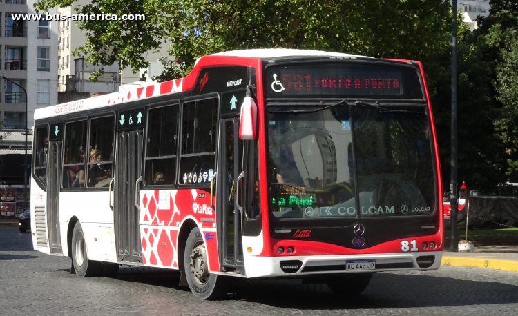 Mercedes-Benz OH 1621 L SB - Nuovobus Cittá - Nueve de Julio
AE 443 JP

Línea 561 (Pdo. La Plata), unidad 81
