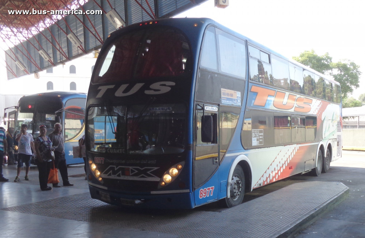 Mercedes-Benz O 500 RSD - Metalsur Starbus 405 - TUS
FUU 072
[url=https://bus-america.com/galeria/displayimage.php?pid=57262]https://bus-america.com/galeria/displayimage.php?pid=57262[/url]

T.U.S. (Prov. Córdoba), interno 8977, patente provincial 1400
