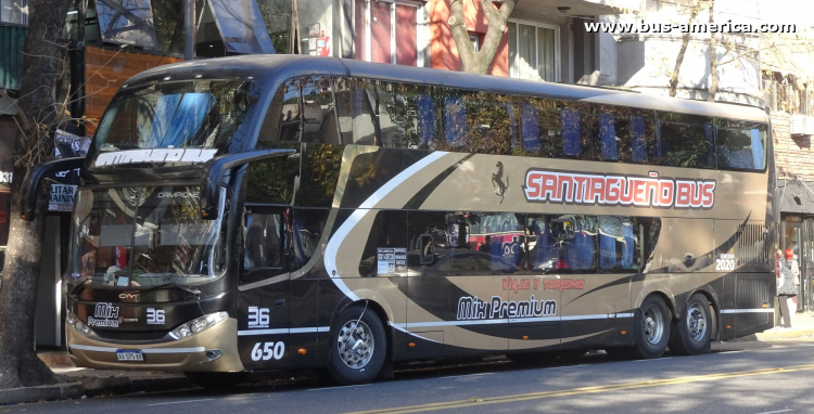 Scania K 400 B - Comil Campione DD (en Argentina) - Santiagueño Bus , Mattielo Viajes
AA 575 KR

Santiagueño Bus, interno 650 - Mattielo Viajes, interno 36
