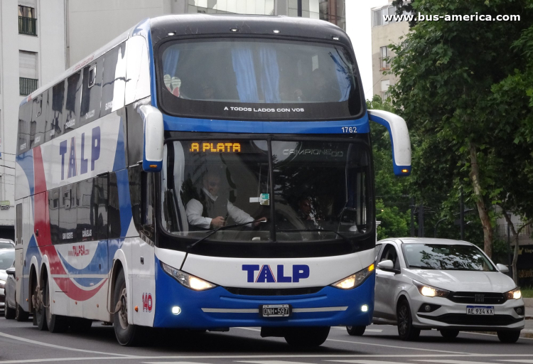 Volvo B430R - Comil Campione Invictus DD (en Argentina) - TALP
ONH 597
[url=https://bus-america.com/galeria/displayimage.php?pid=70435]https://bus-america.com/galeria/displayimage.php?pid=70435[/url]

Línea 351 (Prov. Buenos Aires), interno 140 - 1762
