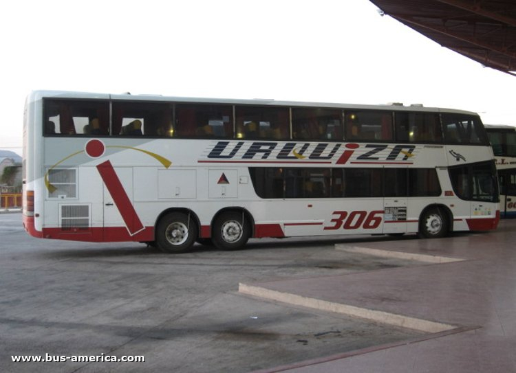 Mercedes-Benz O 400 RSD - Marcopolo GV Paradiso 1800 DD (en Argentina) - Urquiza
Urquiza, interno 303
